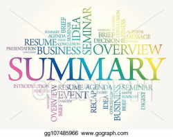 EPS Illustration - Summary word cloud collage. Vector ...