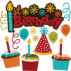 1st Birthday SVG Scrapbook Collection birthday svg files cupcake svg ...