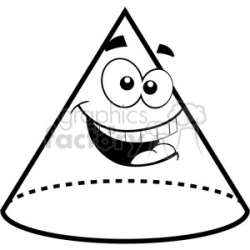 geometry cone cartoon face math radius height clip art graphics images  clipart. Royalty-free clipart # 392519