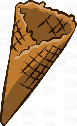 A brown waffle cone #cartoon #clipart #vector #vectortoons ...