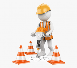 Cone Clipart Construction Worker Tool - Drill 3d Man ...