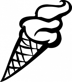 Ice Cream Cone Eis Black | Clipart Panda - Free Clipart Images