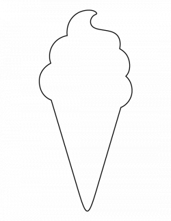 Printable ice cream cone pattern. Use the pattern for crafts ...