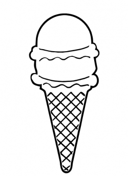 Ice Cream Cone Outline clip art - vector clip art online ...