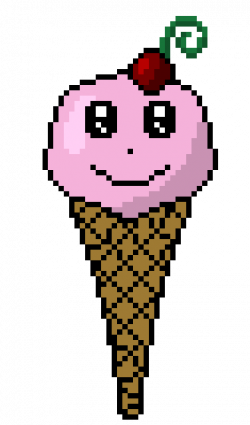 Kawaii Ice Cream Cone | Pixel Art Maker