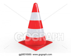 Clipart - Traffic pylon. Stock Illustration gg58316565 - GoGraph
