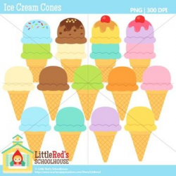 Rainbow Ice Cream Cone Clip Art | clip art for teaching ...