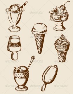 Vintage Ice Cream | icecream | Ice cream clipart, Draw ice ...