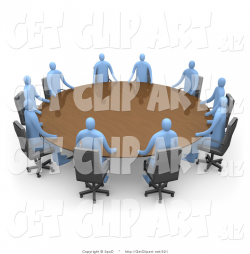 3d Clip Art of a Group of Blue People Seated and Holding a ...