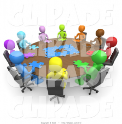Clip Art of a Group of Colorful and Diverse People Holding a ...