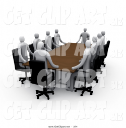 Clip Art of 3d Professional People Surrounding a Rectangular ...