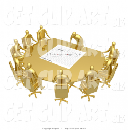 3d Clip Art of a Group of Golden People Seated and Holding a ...