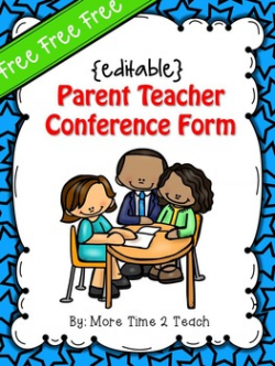 FREE {editable} Parent Teacher Conference Form