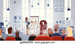 Vector Art - Business people group at conference meeting ...