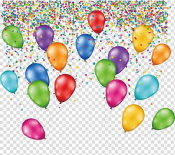 Balloons and confetti , Birthday cake Balloon, Creative ...