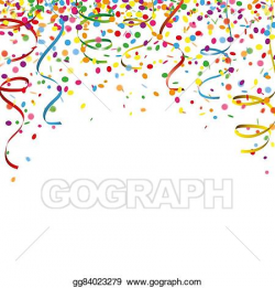 Stock Illustration - Carnival confetti ribbons. Clipart ...