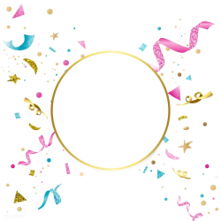 Blank confetti circular badge vector | free image by ...