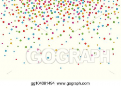 Vector Stock - Colorful confetti falling on white background ...