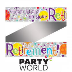 Congratulations On Your Retirement Foil Banner