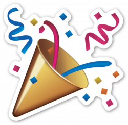 Emoji Sticker Confetti Party Emoticon - congrats 800*786 transprent ...
