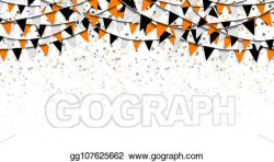 Vector Illustration - Halloween confetti and garlands ...