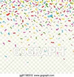Vector Stock - Falling confetti isolated on checkered ...
