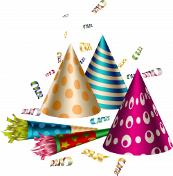 Party hat Birthday Confetti Clip art - Birthday 4087*4164 transprent ...