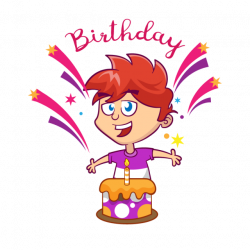 Birthday Card With Cute Boy And Confetti, Birthday, Boy, Cartoon PNG ...