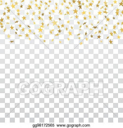 Vector Stock - Gold star confetti background. Clipart ...