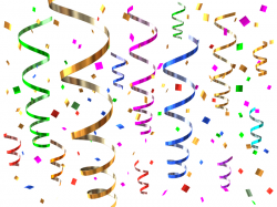 Streamers and confetti clipart 3 - WikiClipArt