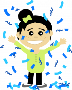 Clipart - Confetti Girl