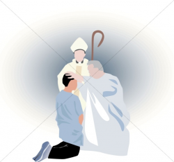 Simple Confirmation Scene | Baptism Clipart