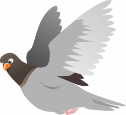A Flying Pigeon Clip Art at Clker.com - vector clip art online ...