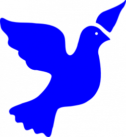 Blue Peace Dove Clip Art at Clker.com - vector clip art online ...