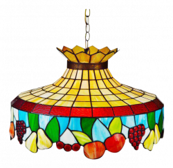 Vintage Tiffany Style Stained Glass Chandelier | Chairish