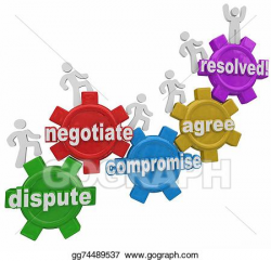 Stock Illustration - Compromise dispute negotiation ...