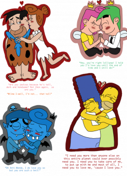 Cartoon Couples by rubyrouge649 on DeviantArt
