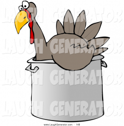 Humorous Clip Art of a Friendly Confused Live Turkey Bird in ...