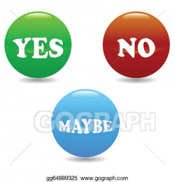 Vector Stock - Yes no and maybe icons. Clipart Illustration ...