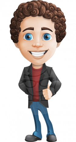 Vector Curly Office Worker Cartoon Character - Curly Harley ...