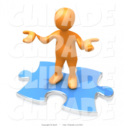 Clip Art of a Confused Orange Man Holding Their Hands out ...