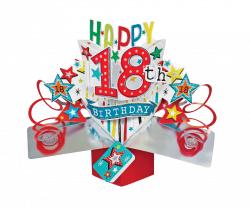 Happy 18th Birthday Pop-Up Greeting Card | Cards | Love Kates