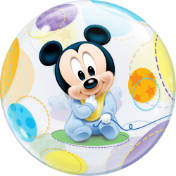 Disney Baby Mickey Mouse Bubble Balloon - Qualatex – Balloonatics ...