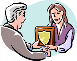 Employee Receives Recognition - Vector Image