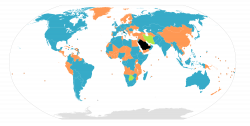 Countries with Bicameral National Legislatures (Blue), Unicameral ...