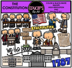 The Constitution Clip Art Bundle {Educlips Clipart}