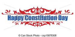 Happy Constitution Day Design Clipart