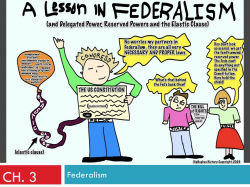 CH. 3 Federalism. b/c it's part of limited government ...