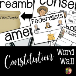 Constitution Word Wall Terms for US History