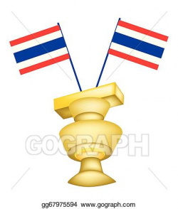 Vector Clipart - The constitution on a pedestal with thai ...